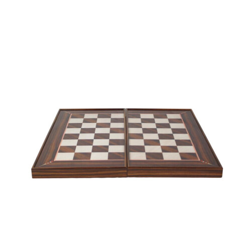 Conjunto de gamão com design de madeira de nogueira de 20 polegadas 2
