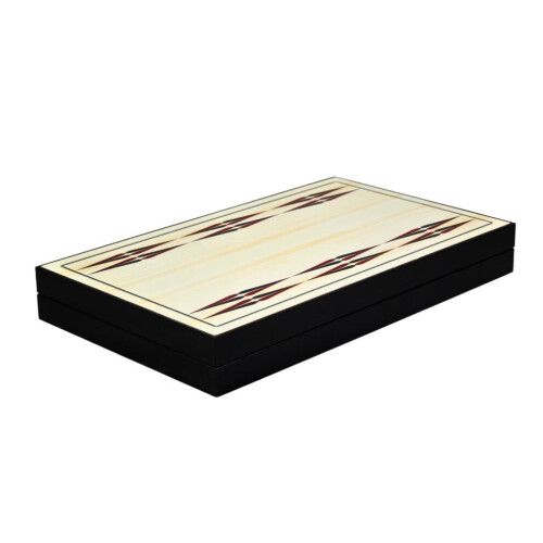 Jeu de backgammon en bois blanc tendance de 23 pouces 1