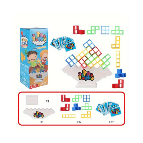 (32 blocchi) Tetra Tower Balance Stacking Blocks Gioco da tavolo, gioco di equilibrio