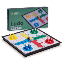 Yellow Mountain Imports Ludo Magnetic Folding Travel -lautapelisetti - 9,8 tuumaa - Kannettava klassinen