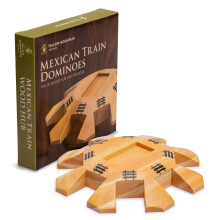 Centre de table en bois Yellow Mountain Imports pour jeu de dominos mexicains (jusqu'à 8 joueurs) - 5,8 pouces