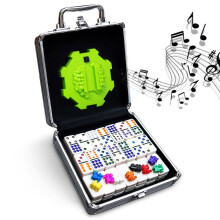 Jeu de dominos train mexicain Yinlo avec effets sonores Jeu de dominos train mexicain pour voyage 91 tuiles Double12