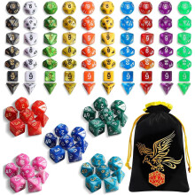YILAIDA 105 dados poliédricos para jogos, conjunto de dados DND de 15 cores, dados DND de duas cores,