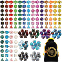 Dados poliédricos YILAIDA, dados de jogo versáteis de 182 peças, 26 cores, dados de dupla cor DND, dados