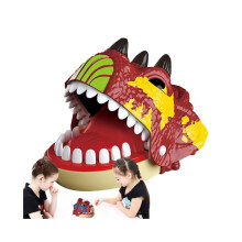 (Azul) Jogo de Mordida Brinquedos de Dentes Brinquedos de Mordida de Dinossauro Difíceis Jogo de Dentista