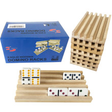 Supporto per vassoi Yuanhe Domino - Set di 8 supporti per tessere in legno per il gioco Mexican Train Rummy Chickenfoot