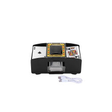 Máquina de embaralhamento automático de cartas ZONJIE, 2 baralhos, embaralhamento eletrônico de cartas