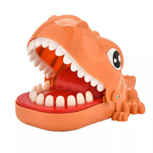 (Orange) Lion Big Mouth Bite Finger Game Tricky Toys Prank Toy Interactive Tricky Toys