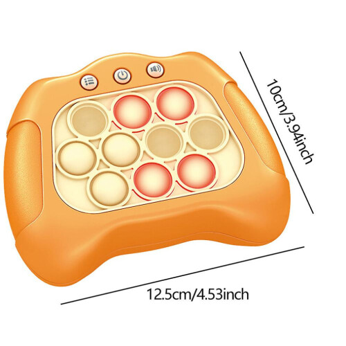 (Orange) Pop It Décompression Breakthrough Puzzle Console Soulagement du Stress Fidget Toy Quick Push Bubble Game 1