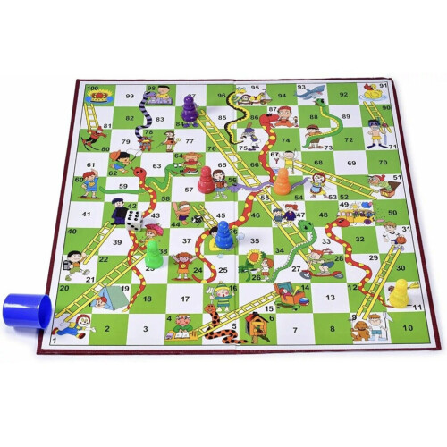 JOGO DE TABULEIRO TRADICIONAL SNAKES & LADDERS CLÁSSICO PARA PRESENTE DE NATAL 2