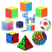 Speed Cube Set, Magic Cube Set van 2x2 3x3 4x4 Pyraminx Megaminx Skewb Snake Infinity Cube Game, Kerstmis Verjaardag
