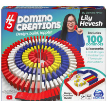 Spin Master Games Lily Hevesh H5 Domino Creations Set da 100 pezzi di domino per bambini, giochi da costruzione,