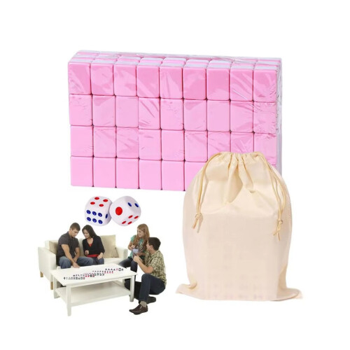 (Rosa) Set da gioco da tavolo portatile Mahjong 2