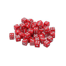 (Rood, één maat) Nieuwe 50 stuks dobbelstenen Gaming Dice Acryl Standaard Zeskantige Dobbelstenen voor Verjaardagsfeestjes