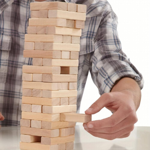 Stacking Game With Hardwood Blocks Stacking Tower Game For 1 Or More Players 1