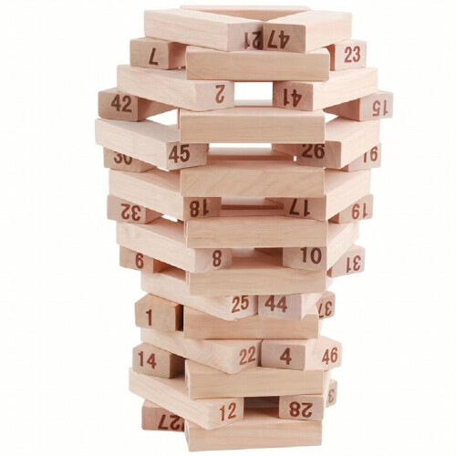 Stacking Game With Hardwood Blocks Stacking Tower Game For 1 Or More Players