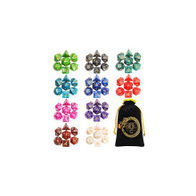Dados poliédricos YILAIDA, dados de jogo versáteis de 70 peças, 10 cores, cores duplas, dados DND, dados