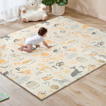 Alfombra plegable de vida silvestre Sour Lemon de 200 x 180 cm, gruesa y acolchada, para gatear y jugar, plegable