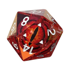 (Rood) D20 Hars Dobbelstenen Polyhedrale Kristallen 20 Zijdige Dobbelstenen Tafelbord Speelspel Dobbelstenen