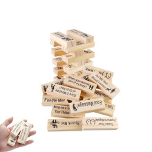Jogo de blocos de empilhamento Super Naughty Block Tower para casais, jogo de blocos de empilhamento