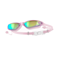 Óculos de natação com design de protetor auricular, à prova d'água, rosa