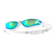 Óculos de natação com design de protetor auricular, à prova d'água, azul claro
