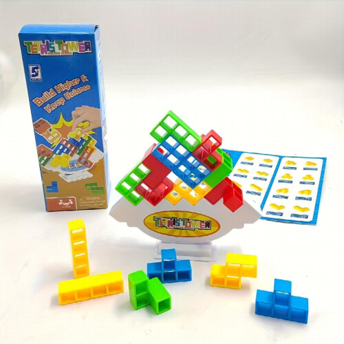 Jeu de construction Swing Jenga High, table de jeu de construction, jeu interactif d'équilibre Jenga