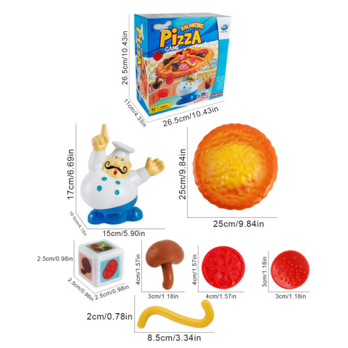 Tabletop Balancing Pizza Game, Fun Stacking Toy for 2-4 Players 1