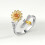 Sunflower Ring 360 Degree Quiet Rotating Stylish Open Adjustable Flower Ring for Women 4