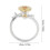 Sunflower Ring 360 Degree Quiet Rotating Stylish Open Adjustable Flower Ring for Women 2