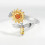 Sunflower Ring 360 Degree Quiet Rotating Stylish Open Adjustable Flower Ring for Women 5