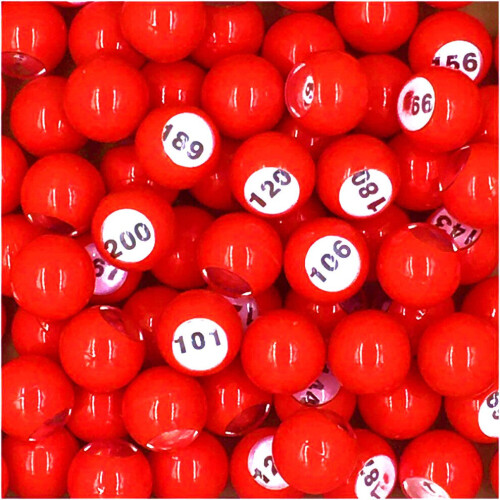 Conjunto de bolas de rifa Tapp Collections com números 101 a 200