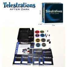 Telestrations After Dark Jeu de société pour adultes Jeu de cartes familial, jeu de cartes de table
