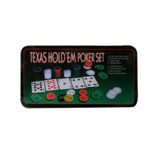 Conjunto de pôquer Texas Hold'em em lata