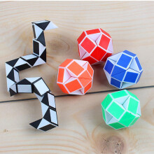 (Valkoinen - 12 kpl) 12/24 kpl Magic Snake Toy, 24 Blocks Twist Fidget Snake -lelut tytöille, pojille