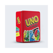(Wild Metal Box) Flip No Uno Mercy Card Board Game Lelu Perhejuhla Rekvisiitta Lasten Rauta Lahjalaatikko