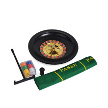 10-Zoll-Roulette-Spielset Casino Roulette mit Tischtuch Pokerchips für Bar KTV Party Brettspiel