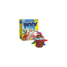 TOMY Pop Up Pirate klassinen lasten toimintalautapeli, perhe- ja esikouluikäisten lasten peli lapsille
