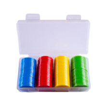 100 fichas de póker de plástico de 25 mm, marcadores de bingo para diversión familiar, juegos de mesa de bingo