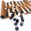 Set da backgammon da viaggio - Set da backgammon in vera pelle - Gioco da backgammon da viaggio arrotolabile - 3