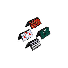 Set di giochi da tavolo da viaggio - Confezione da 4 classici giochi magnetici per bambini - Tavole e pezzi individuali