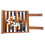 Set da backgammon da viaggio - Set da backgammon in vera pelle - Gioco da backgammon da viaggio arrotolabile - 1