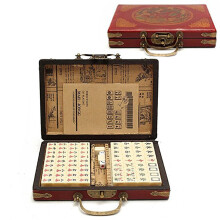 Set di 144 tessere per il gioco Mahjong cinese antico con istruzioni in inglese