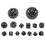 15 stück Komplette Polyhedral DND Würfel Set D3-D100 Sphärische 1