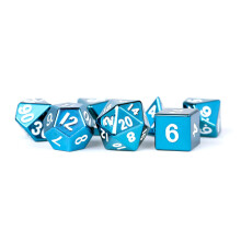 16mm metalen dobbelstenenset | Metallic blauw