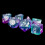 16 mm hars polyhedrale set | Blue Aurora 1