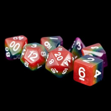 16mm hars polyhedrale set | Regenboog