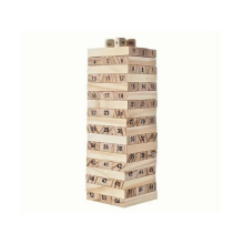 Jogo de blocos de madeira Tumbling Tower para a família, 7,1 polegadas