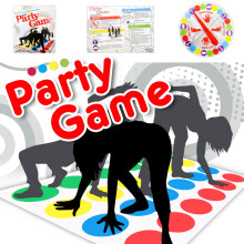 Jogo de torção para crianças e adultos, jogo de equilíbrio divertido para crianças com spinner, tapete
