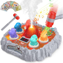 Dois jogadores versus brinquedos Whack-a-mole